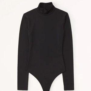 NWT A&F Long Sleeve Mock Neck Black Bodysuit
